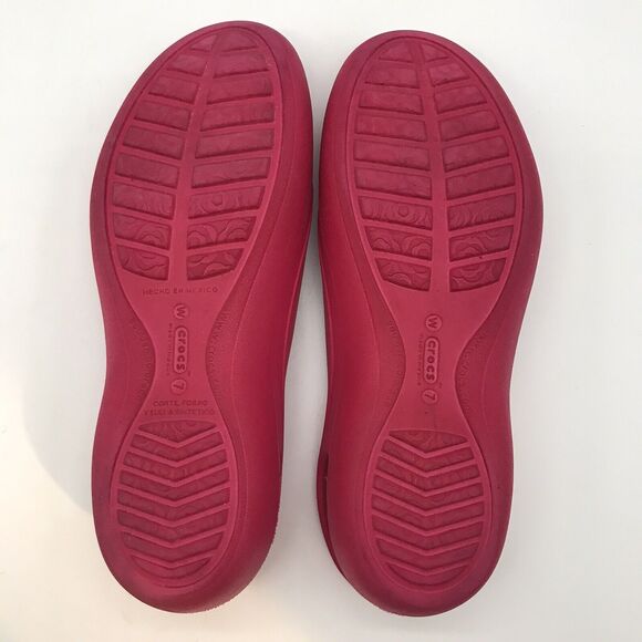 Crocs Jayna Slingback Flats Women's size 7 Fushia Pink Sandals Slip On Shoes - Picture 8 of 11